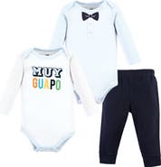 Hudson Baby Coordinated 3-Piece Outfit with Long-Sleeve Bodysuit & Pants