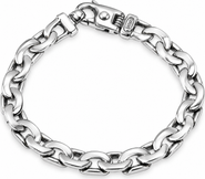 Bliss Diamond Braccio Men's 36 Gram Designed Link Solid Silver Bracelet 8.5"