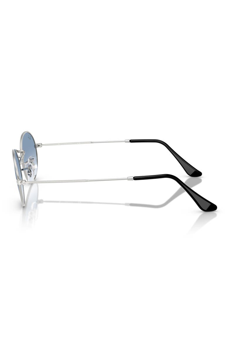 54mm Gradient Round Sunglasses, Alternate, color, SILVER