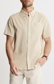 JACHS Cotton & Linen Short Sleeve Shirt