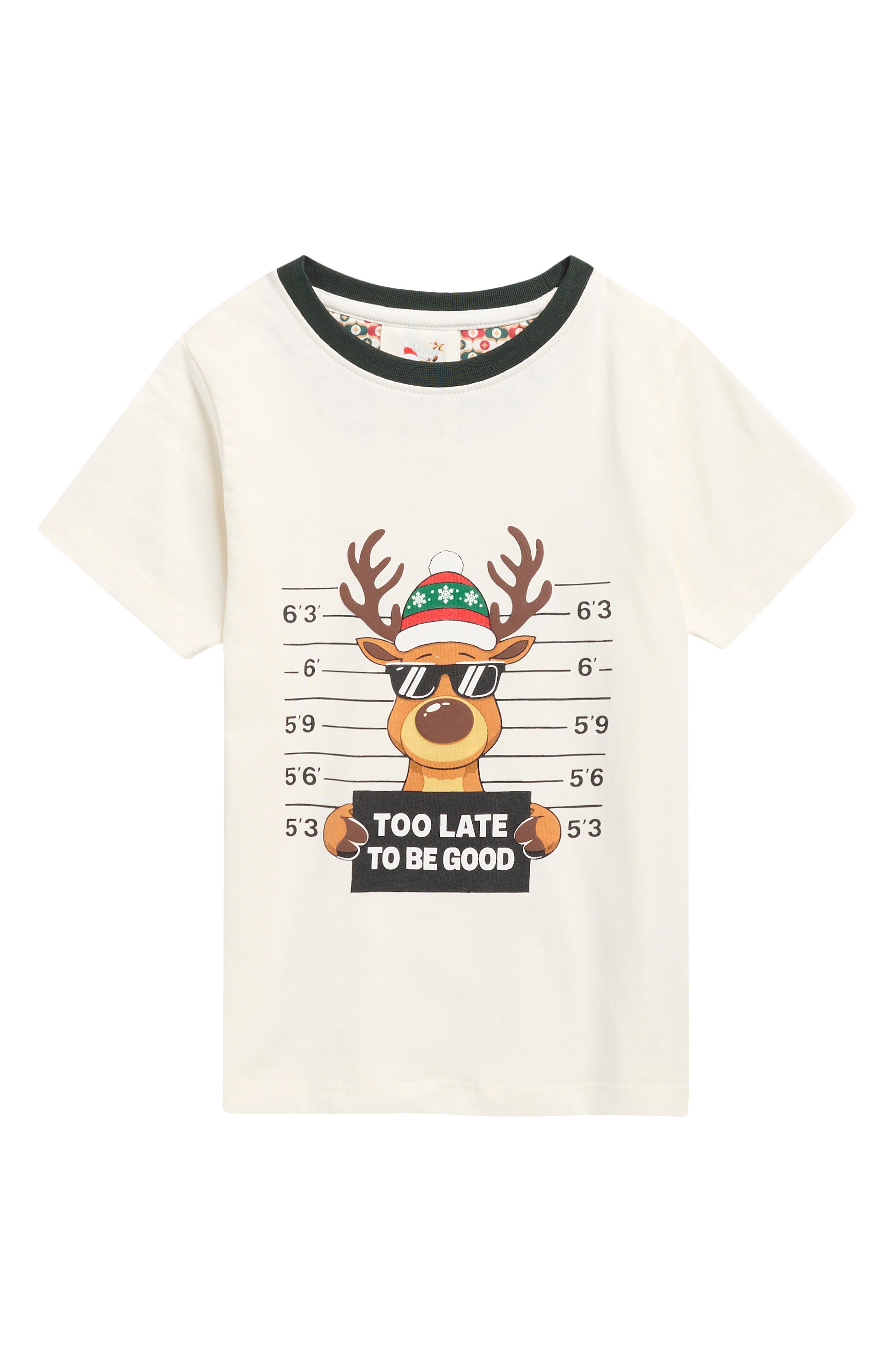 Off White with Reindeer Graphic