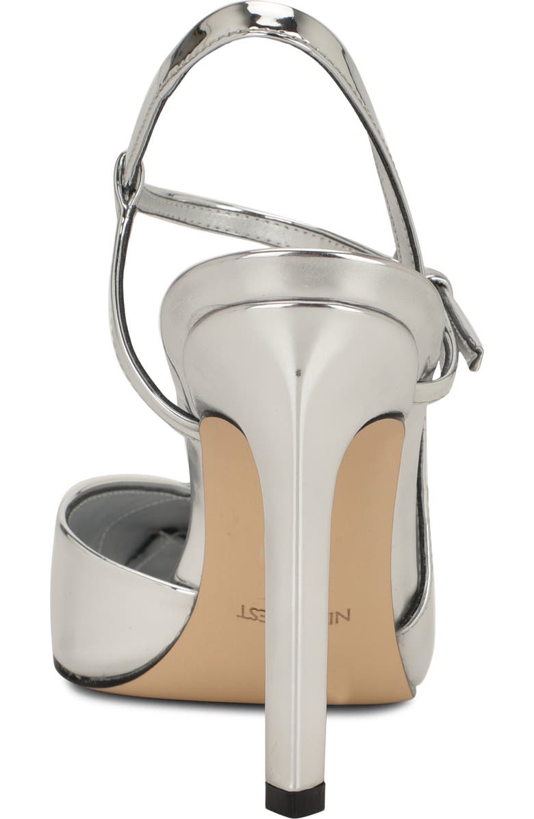 Nine West Franka Ankle Strap Pointed Toe Pump, Alternate, color, Silver