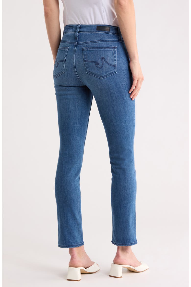 Mari High Waist Slim Straight Leg Jeans, Alternate, color, ICONIC BLUE