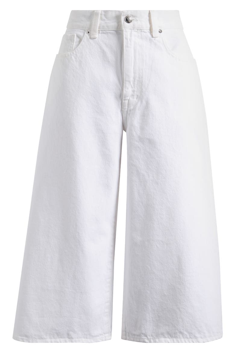 Denim Culottes, Alternate, color, PURE WHITE
