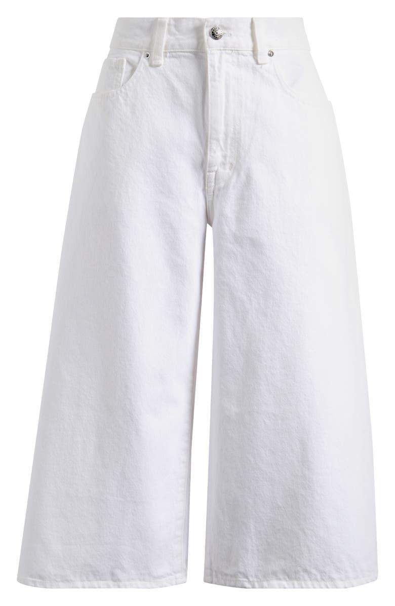 Madewell Denim Culottes, Alternate, color, Pure White
