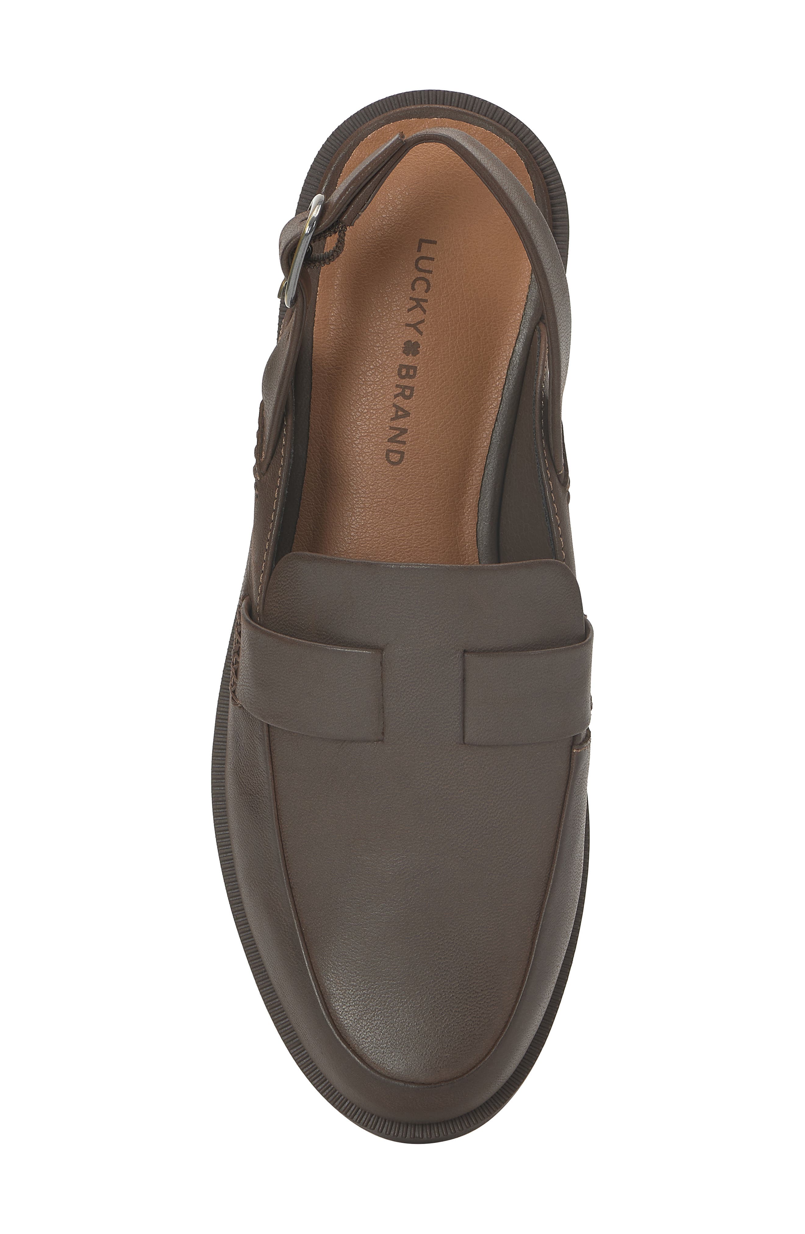 Louissa Slingback Loafer, Alternate, color, DARK BROWN