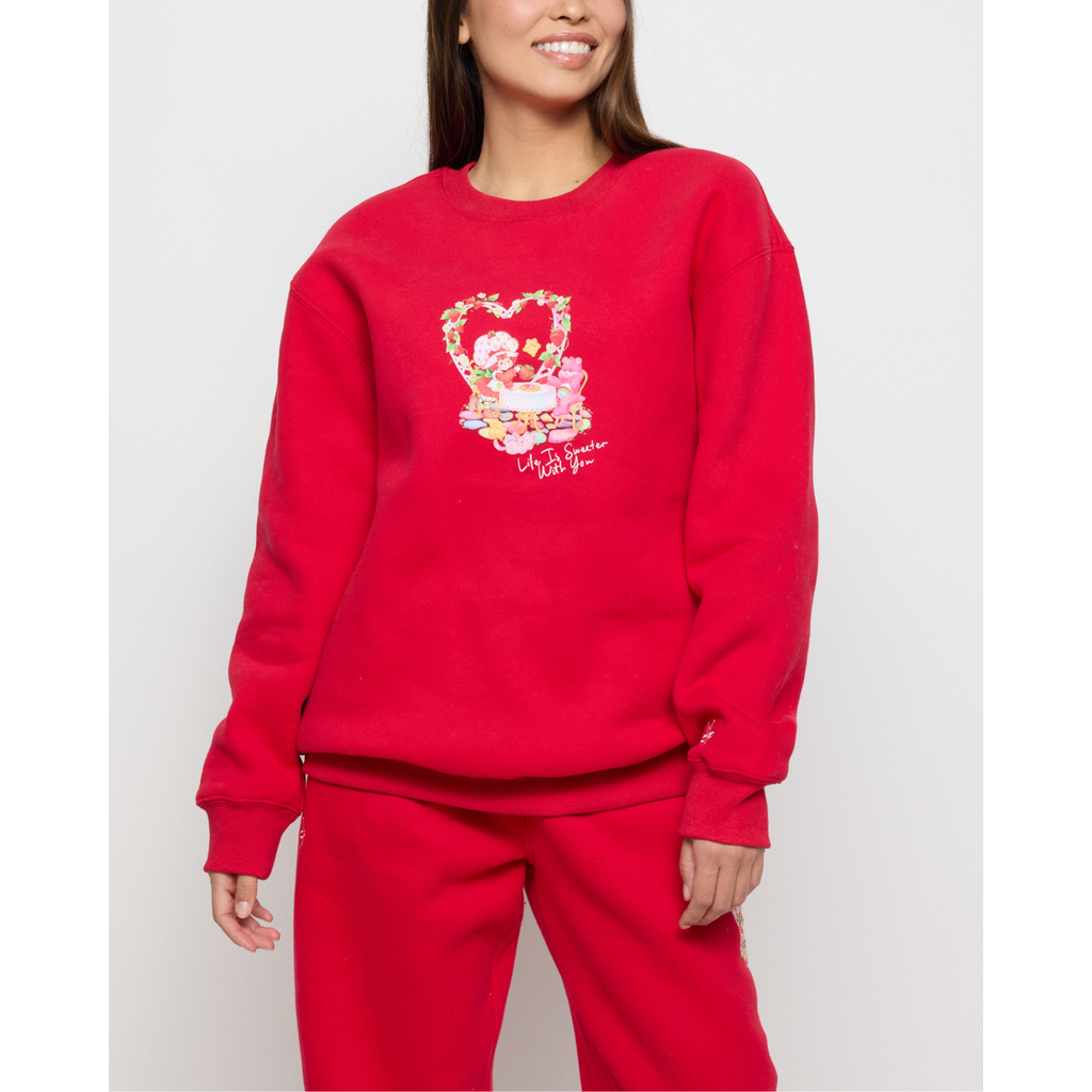 Samii Ryan Life Is Sweet Crewneck In Red