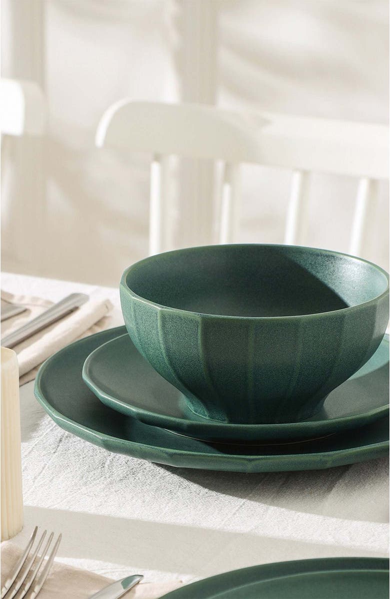 Stone Lain Rio Stoneware 12-Piece Dinnerware Set, Alternate, color, Green