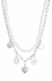 BP. Layered Chain Link Charm Necklace