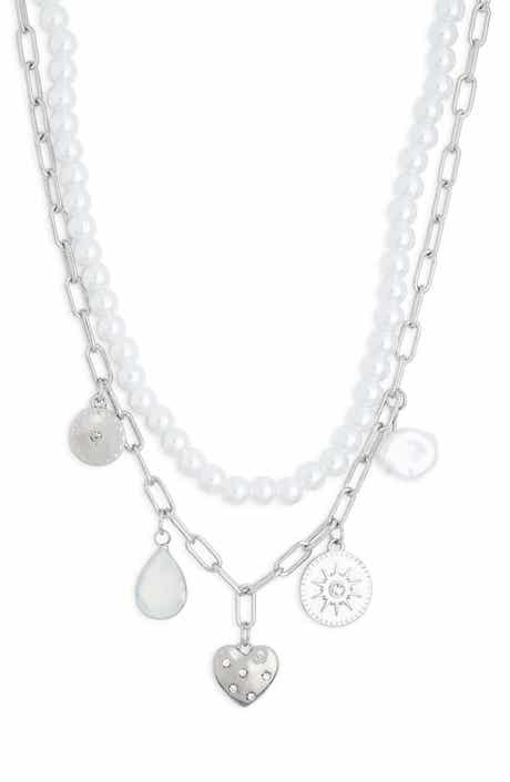BP. Layered Chain Link Charm Necklace