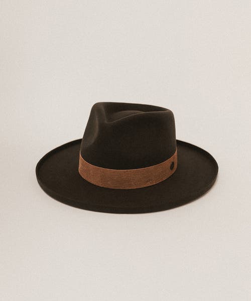 Two Roads Hat Co. Echo Park Fedora Hat In Dark Earth