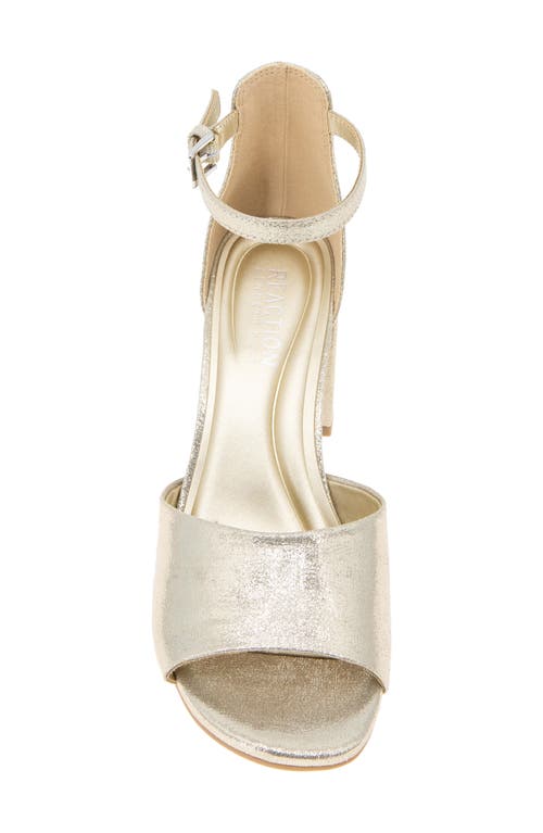 Reaction Kenneth Cole Lottie Ankle Strap Sandal In Gold