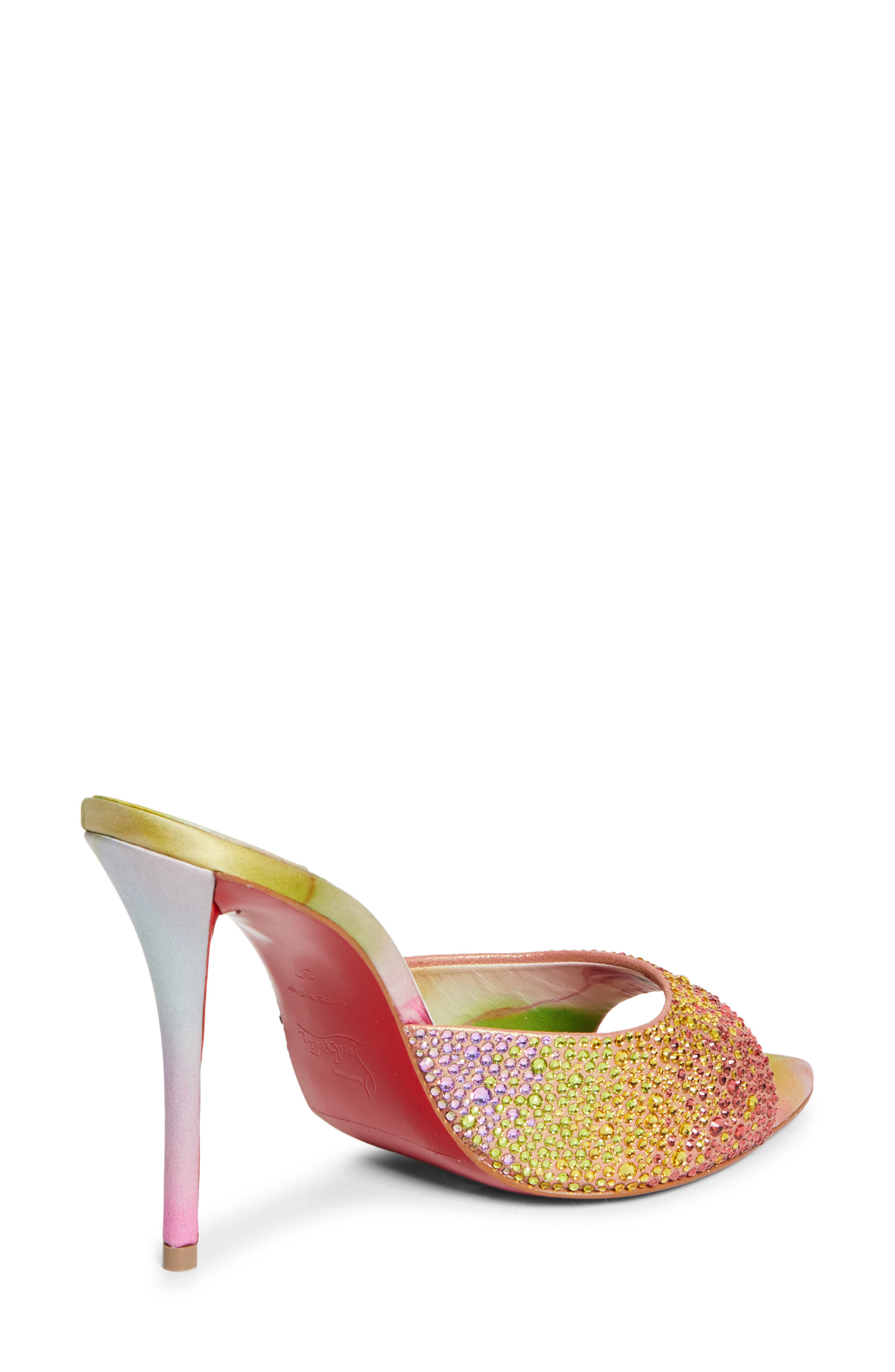 Christian Louboutin Miss Z Strass Sandal, Alternate, color, Pink Multi