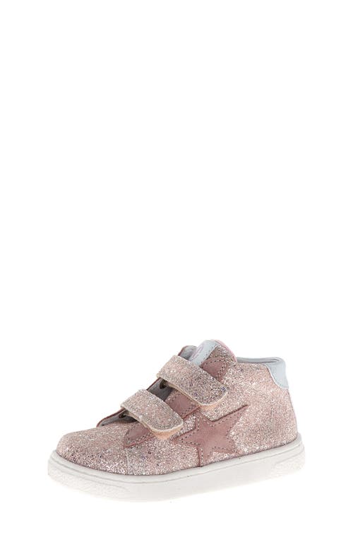Naturino Kids' Pinn High Top Sneaker in Cipria-Pink 