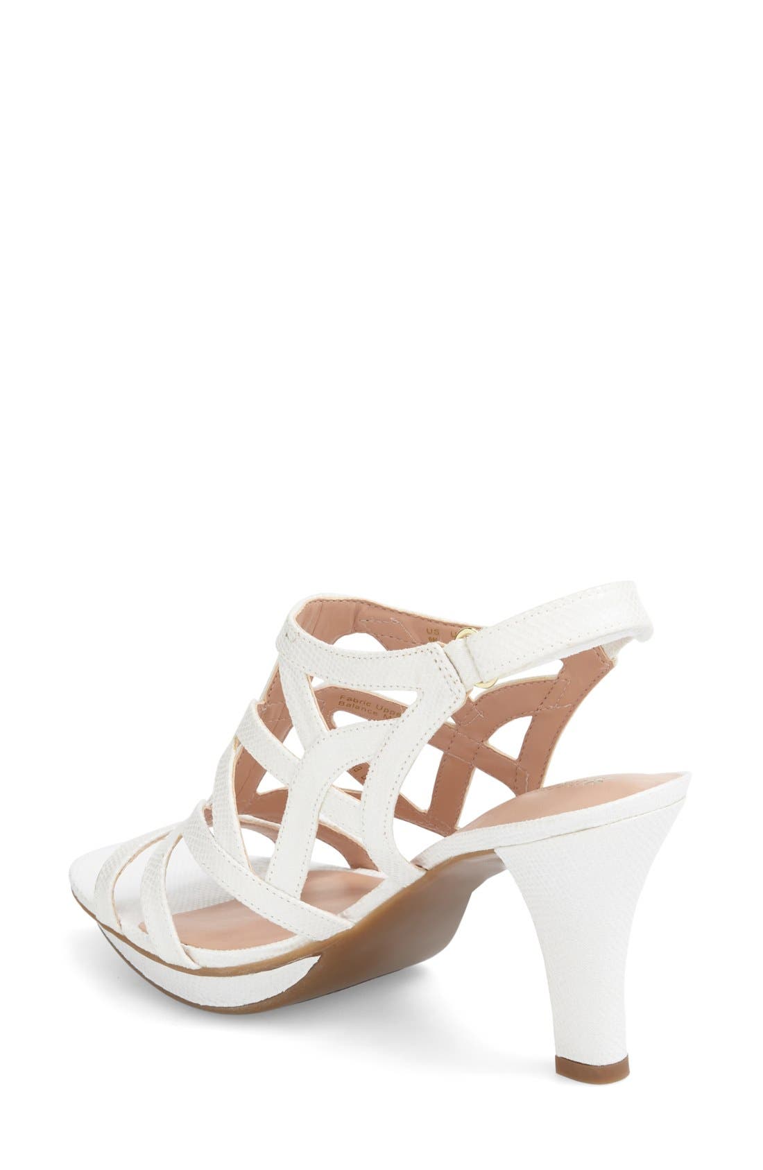 'Danya' Slingback Sandal, Alternate, color, WHITE FABRIC