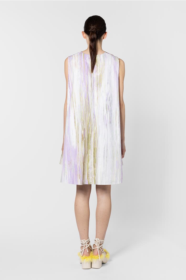 Elia Printed Cotton Mini Dress, Alternate, color, Brush Chalk / Wisteria