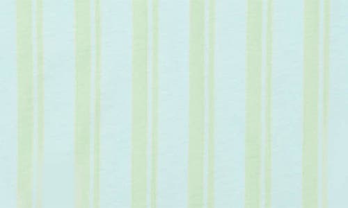 The Sunday Collective Kids' Stripe Days Of Youth Organic Cotton Soccer Polo In Light/pastel Green