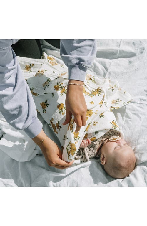 Little Unicorn Organic Cotton Muslin Swaddle Blanket In White