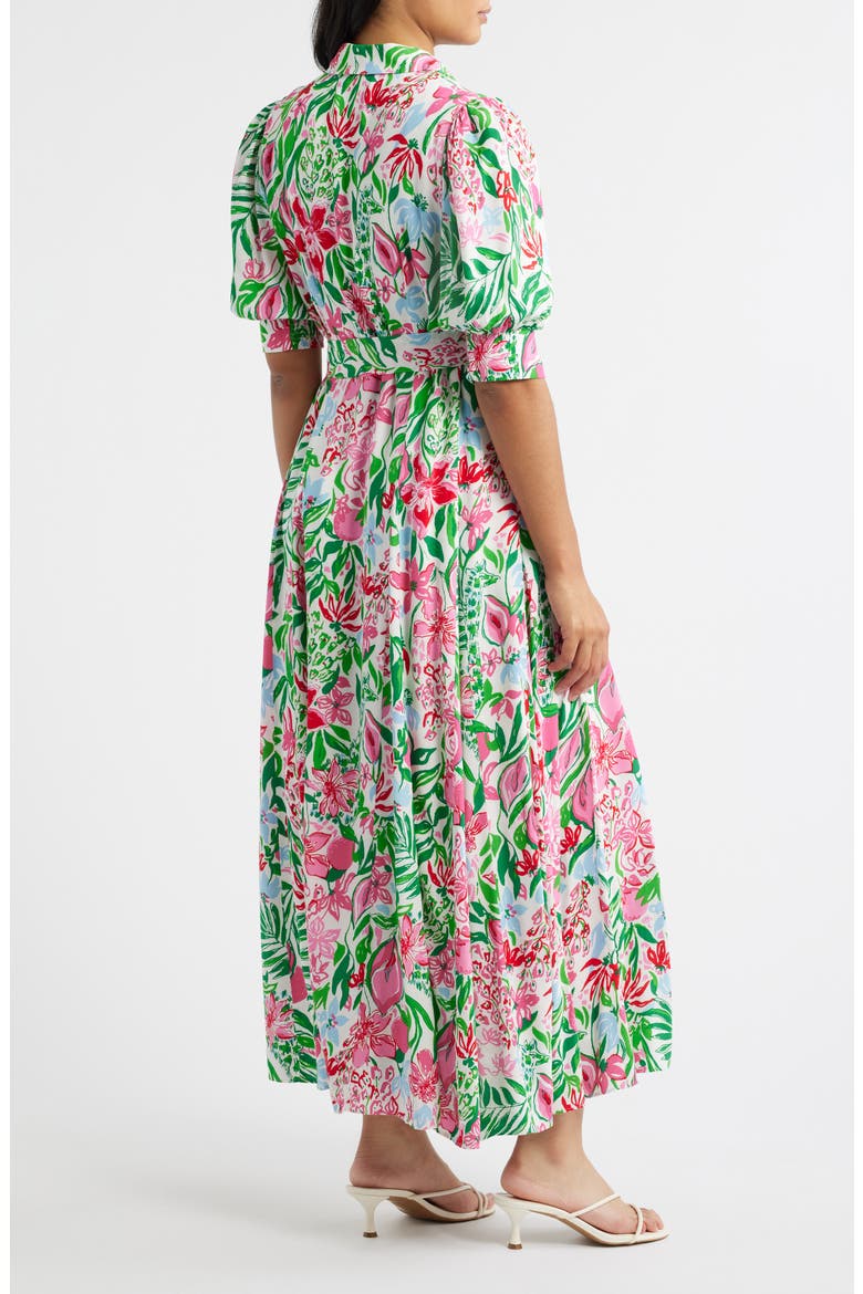 Larkyn Midi Shirtdress, Alternate, color, MULTI GLOWING GARDENS