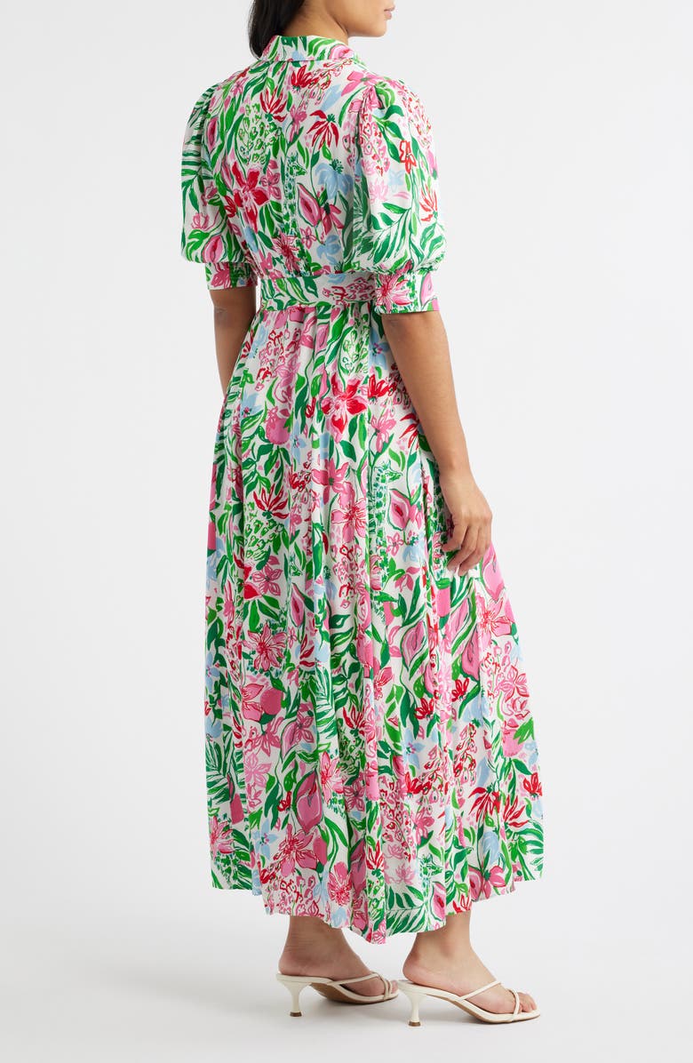 Lilly Pulitzer<sup>®</sup> Larkyn Midi Shirtdress, Alternate, color, Multi Glowing Gardens