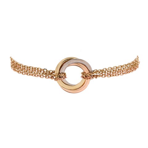 Trinity 4 Chain Bracelet 18K Tricolor Gold