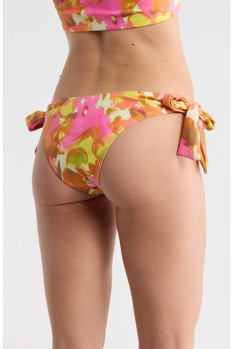 Renee Side Tie Bikini Bottoms, Alternate, color, PINK COMBO