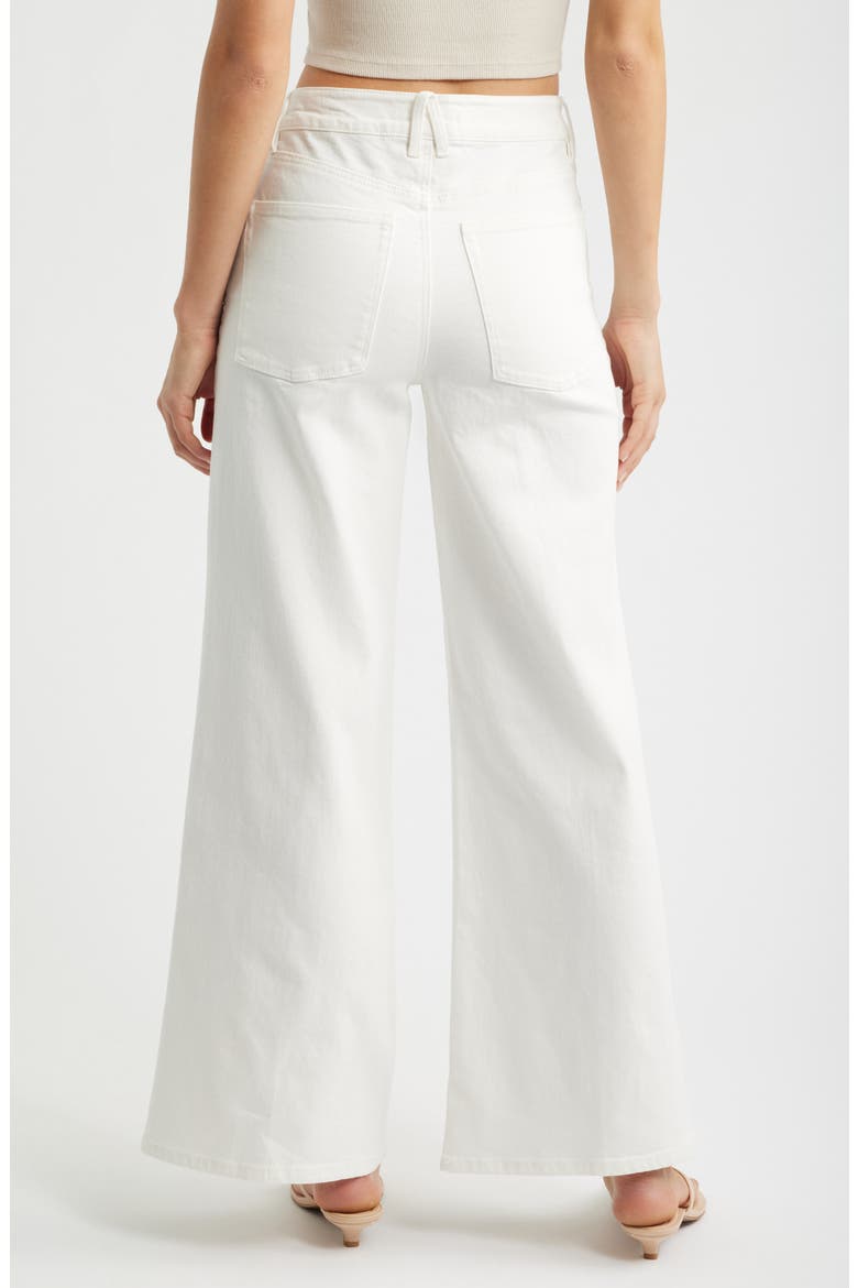 Good Waist Palazzo Jeans, Alternate, color, WHITE001