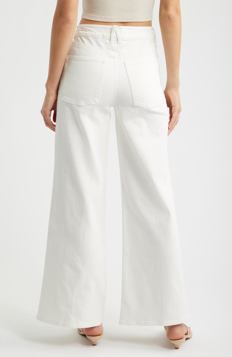 Good American Good Waist Palazzo Jeans, Alternate, color, White001