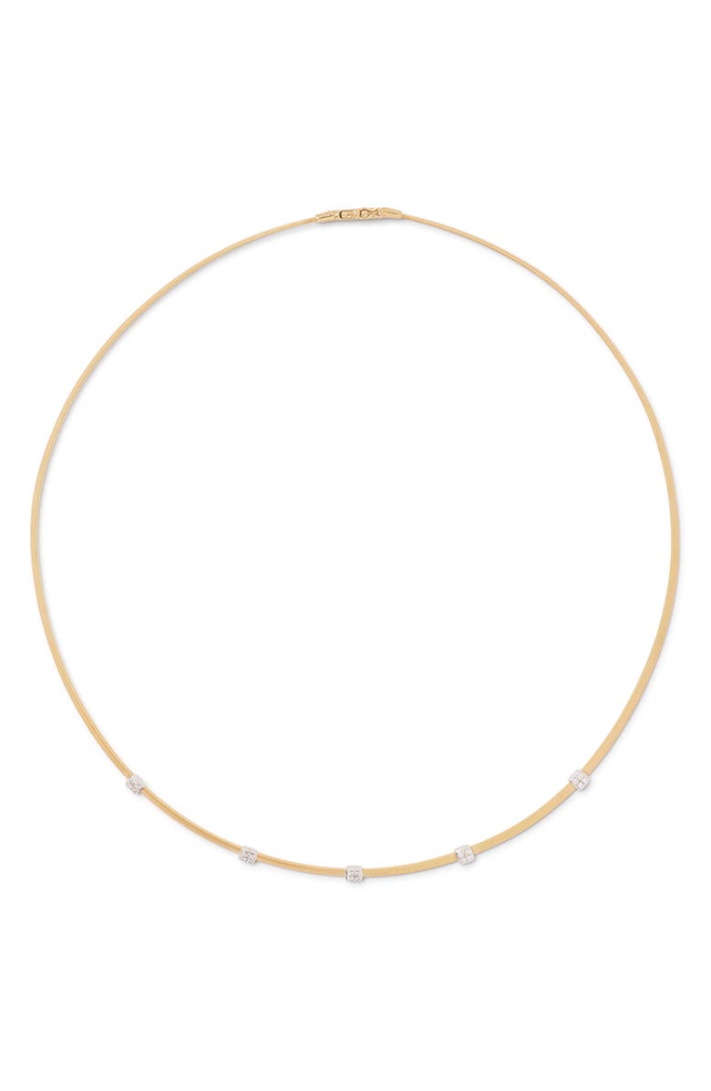 Marco Bicego Masai Diamond Station Necklace, Main, color, 18K Yellow Gold