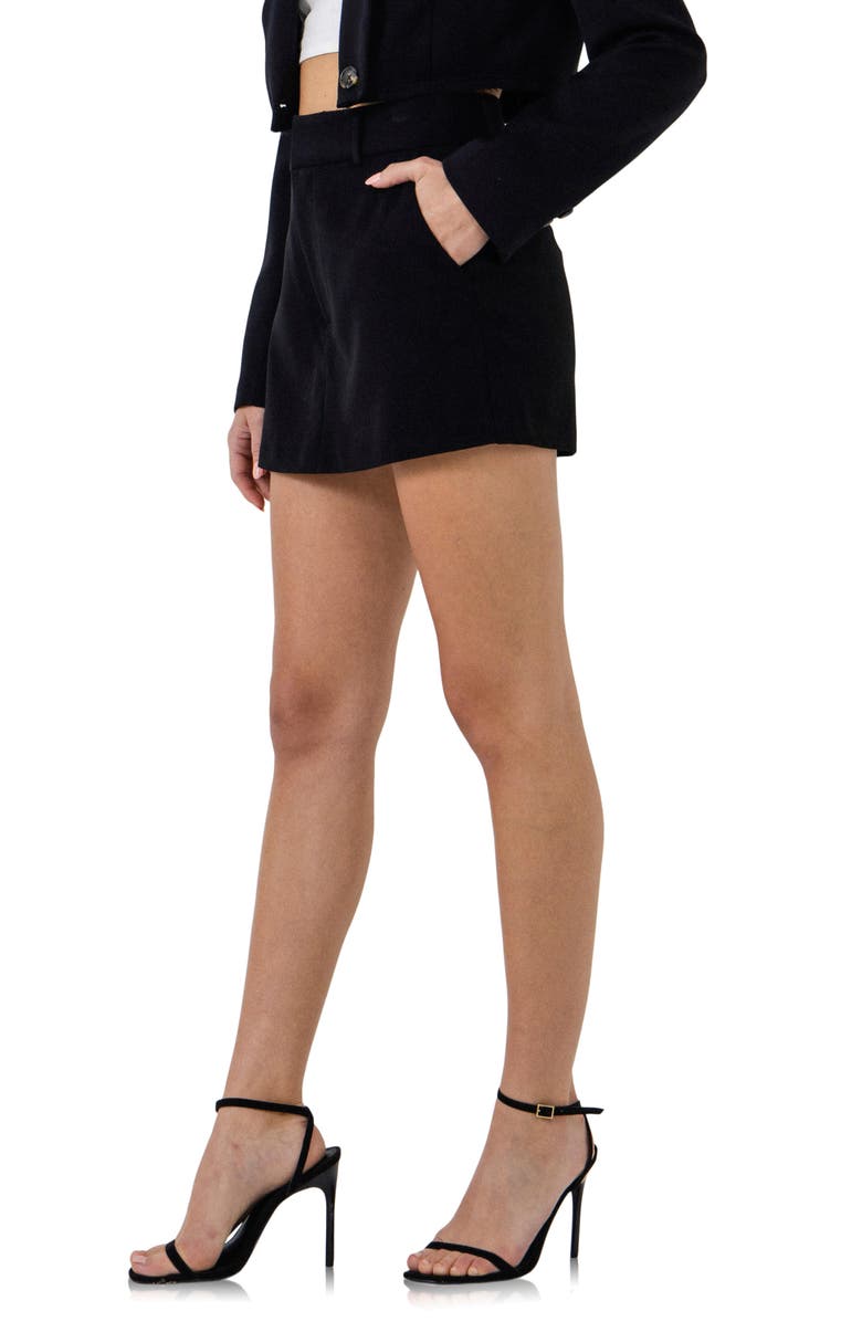 Grey Lab Velvet Skort, Alternate, color, Black