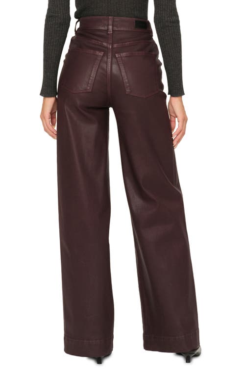 Dl1961 Hepburn Wide Leg High Rise Coated Jeans In Multi