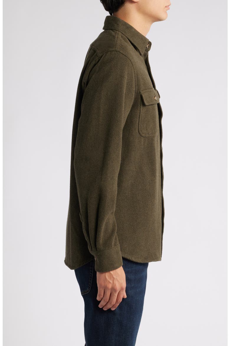 Flannel Work Shirt, Alternate, color, OLIVE
