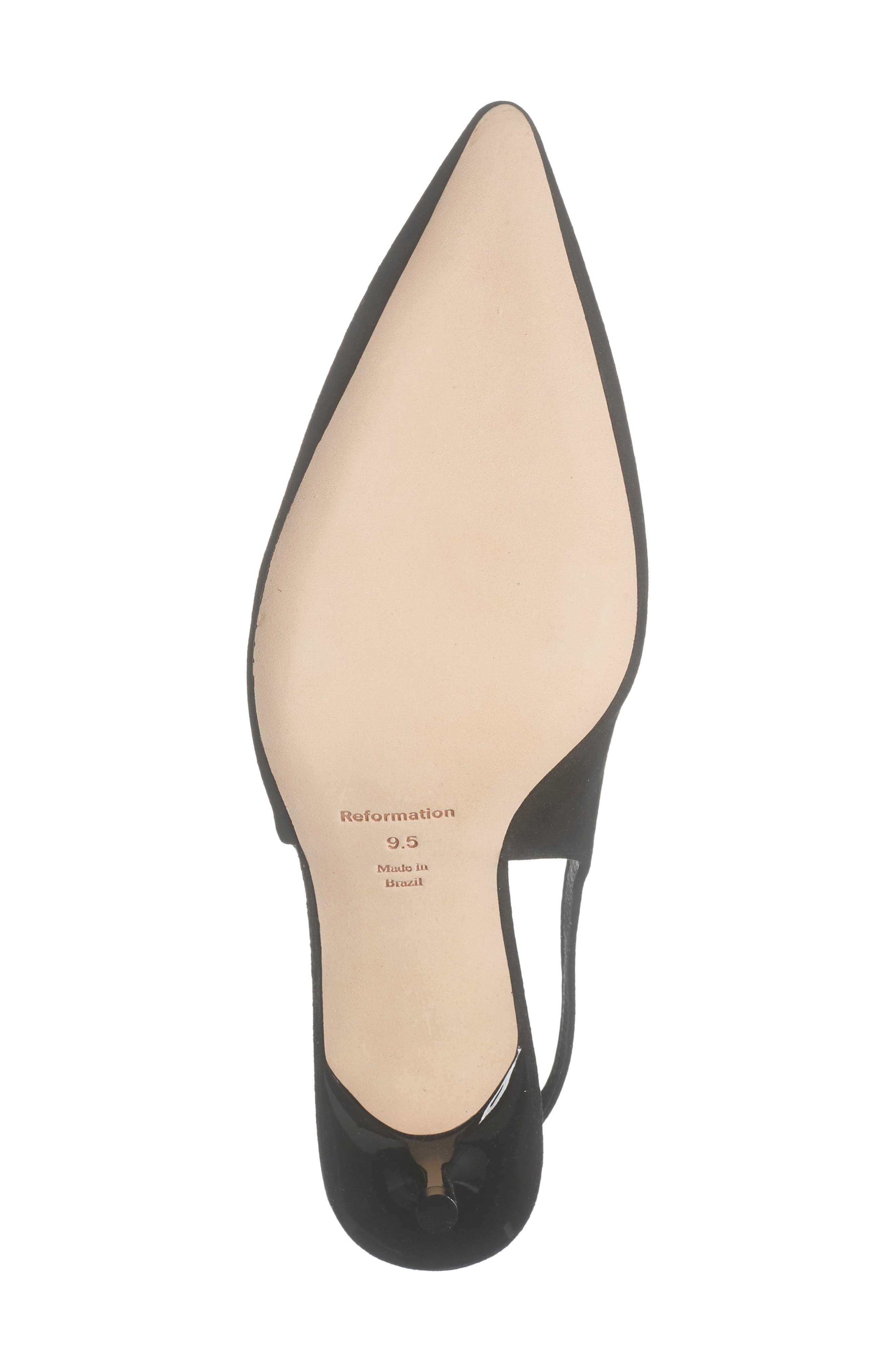 Wrenley Pointed Toe Slingback Pump, Alternate, color, BLACK SUEDE
