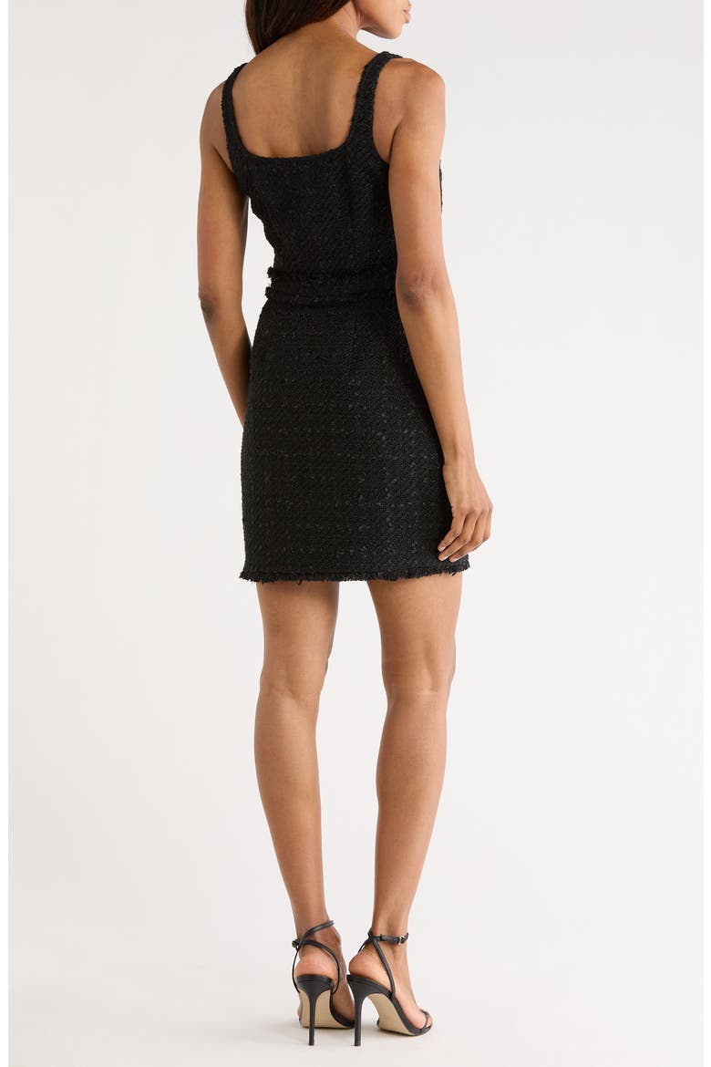 Valli Sleeveless Tweed Minidress, Alternate, color, BLACK