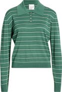 LESET James Stripe Merino Wool Polo