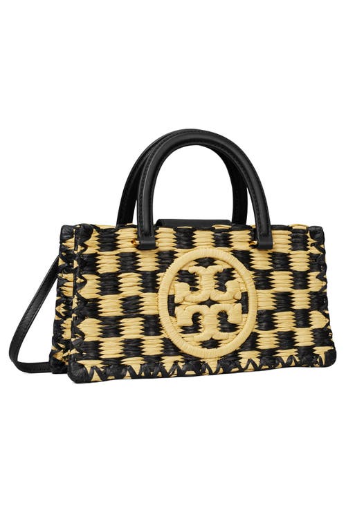 Tory Burch Ella Woven Satchel In Black