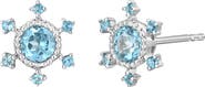 Bony Levy 14K White Gold London Blue Topaz Stud Earrings