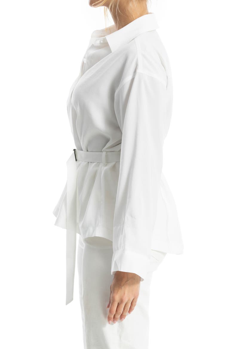 Belted Shirt, Alternate, color, WHITE