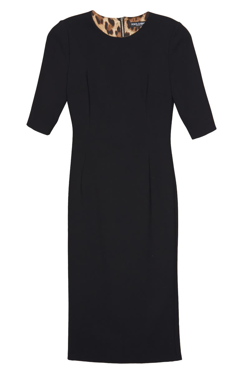 Dolce&Gabbana Stretch Wool Midi Dress, Alternate, color, 