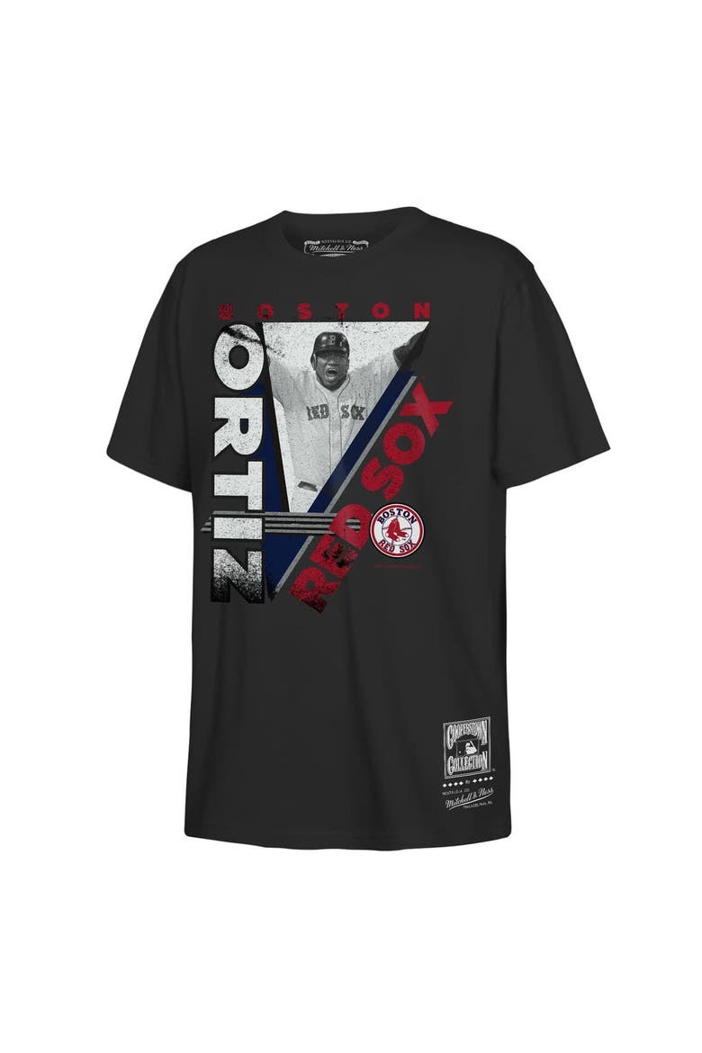 Youth Mitchell & Ness David Ortiz Black Boston Red Sox In the Zone Player Graphic T-Shirt, Main, color, Black