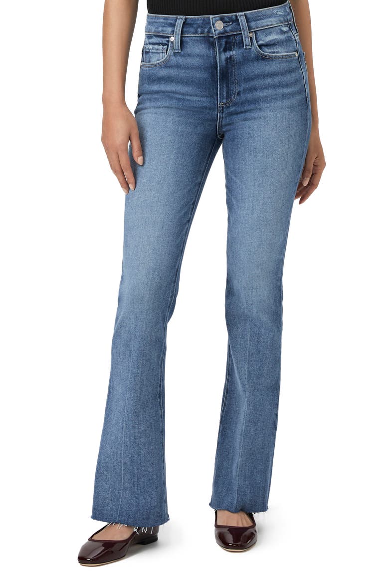 Laurel Canyon High Waist Flare Jeans, Main, color, OLIVINDIST