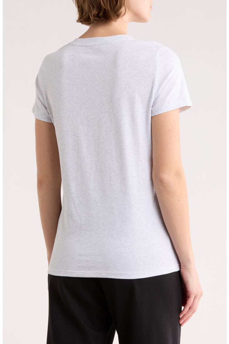 Embroidered Logo V-Neck T-Shirt, Alternate, color, OPTIC WHITE HEATHER