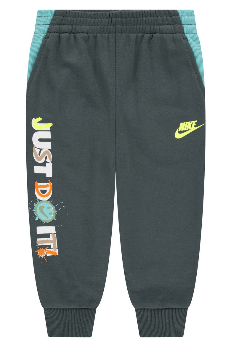 Kids' Express Yourself French Terry Joggers, Main, color, VINTAGE GREEN