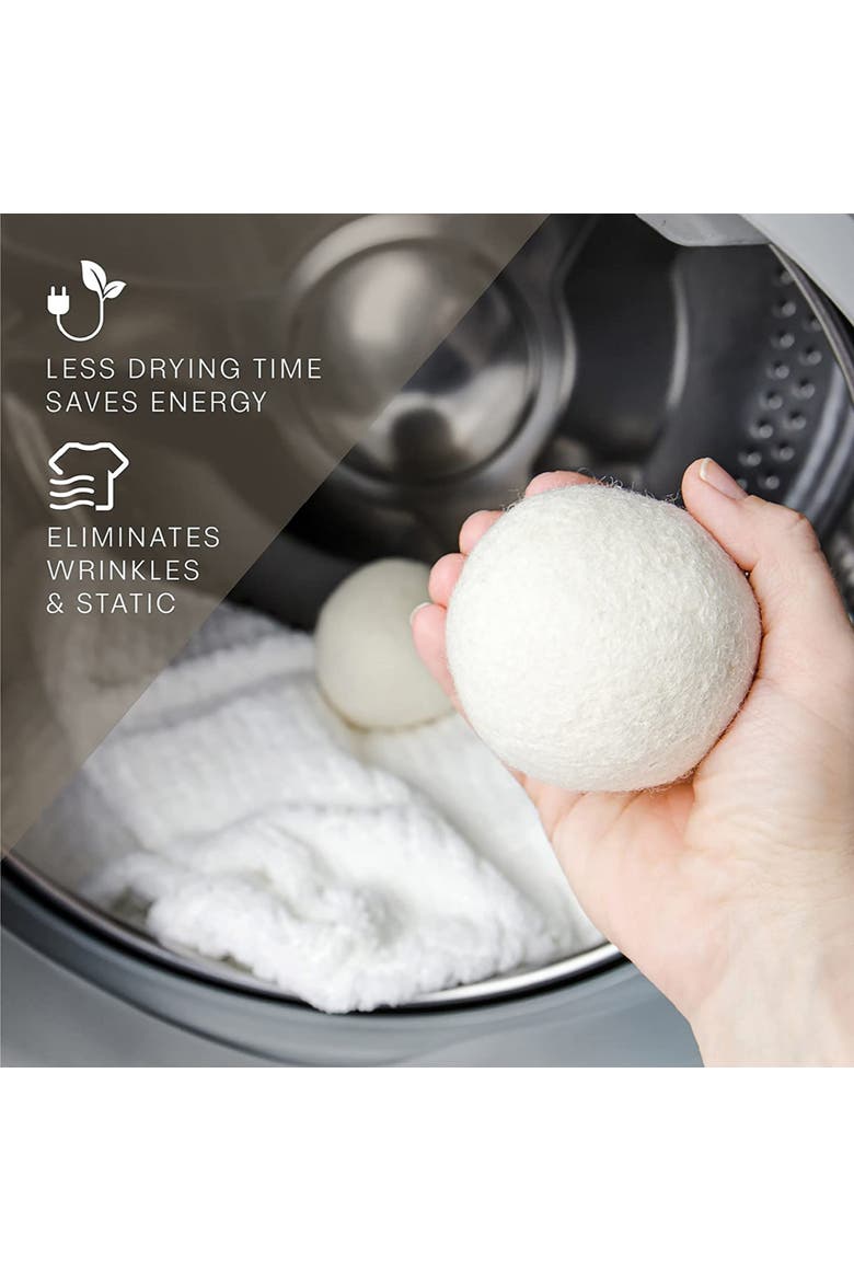 100% Pure New Zealand Wool Dryer Balls, Alternate, color, Natural