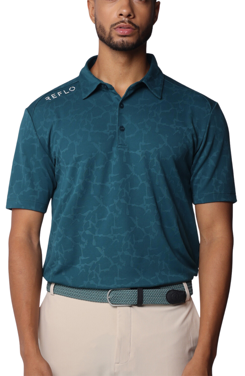 Reflo Yamuna 100% Recycled Material Polo, Main, color, Warm Green