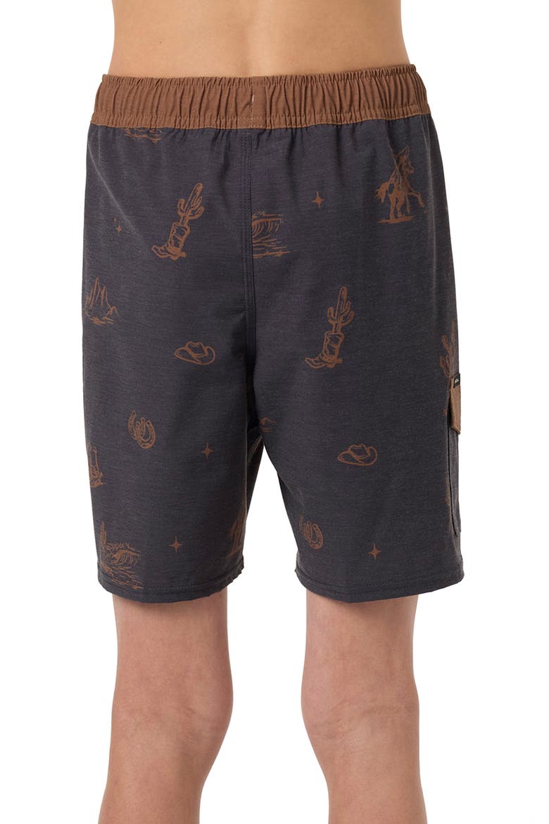 Kids' Hermosa Retro Swim Trunks, Alternate, color, PHANTOM
