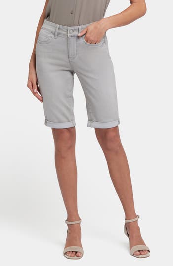 Nydj Briella Roll Cuff Shorts In Gray
