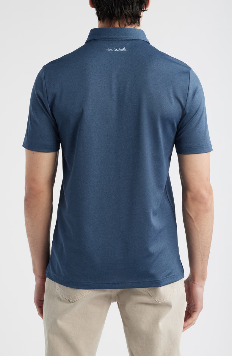 TravisMathew Good Good Acropolis Chest Stripe Polo, Alternate, color, Mood Indigo/ Vintage Indigo