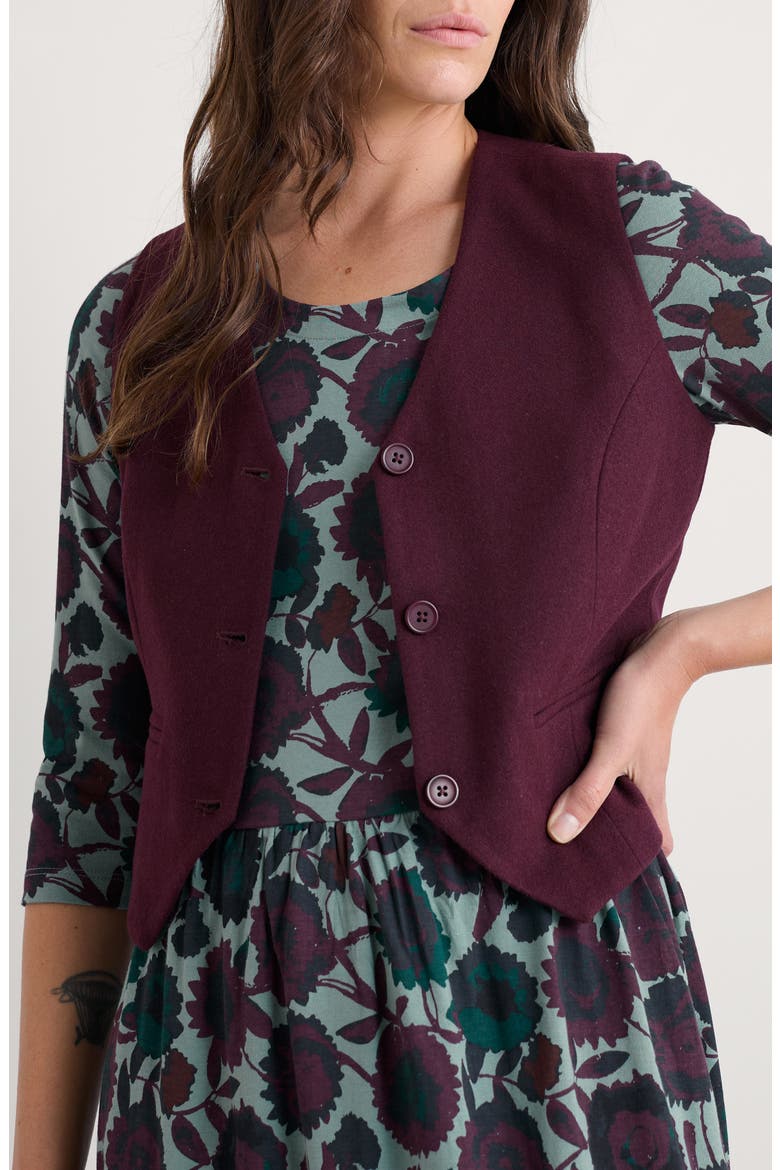 Lowena Recycled Wool Blend Vest, Main, color, DARK HELLEBORE