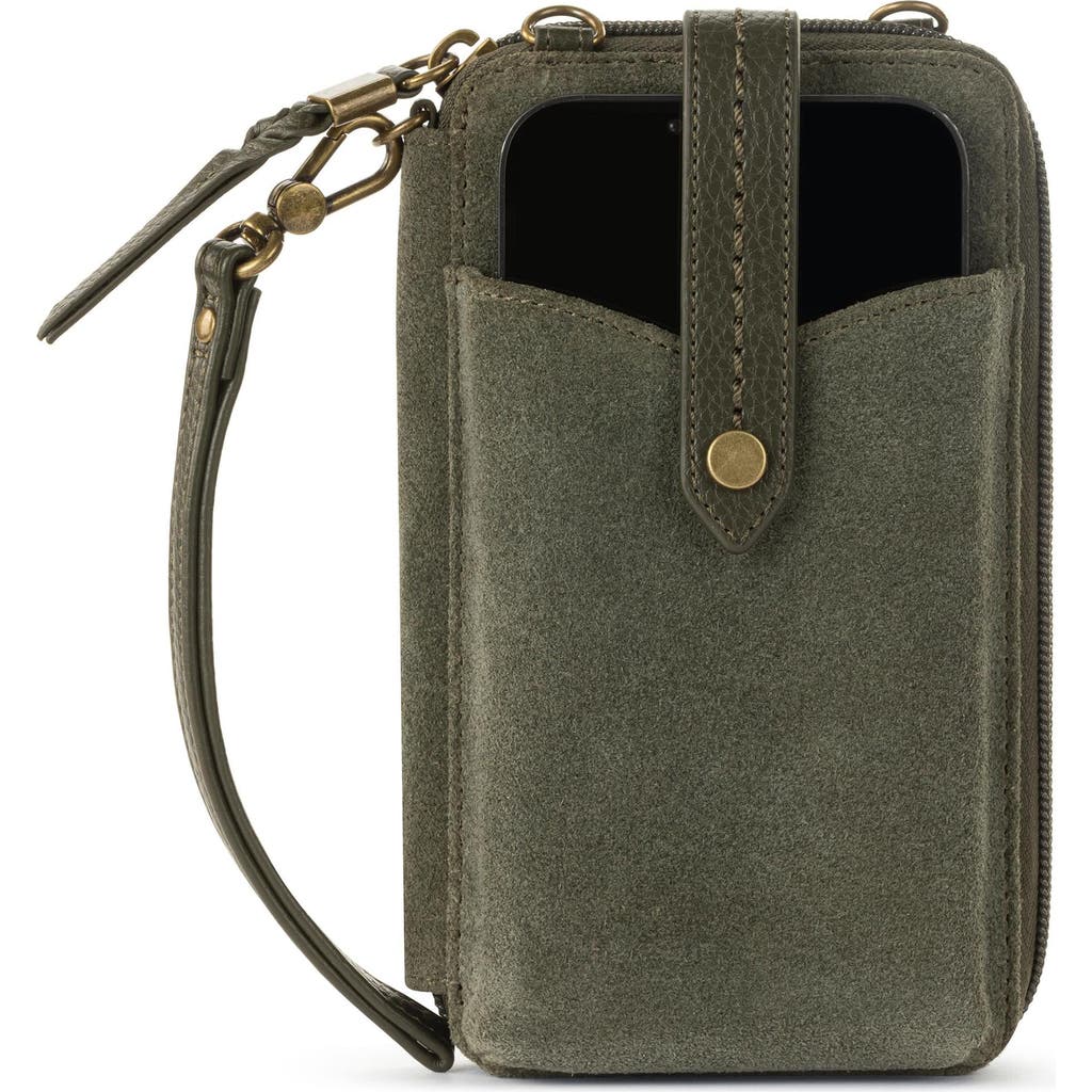 The Sak Silverlake N/s Smartphone Crossbody In Moss Suede